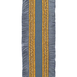 French Blue Fringe Gilded Wired Ribbon - 5yds