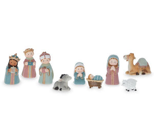 Colorful 9 Piece Children Nativity Set