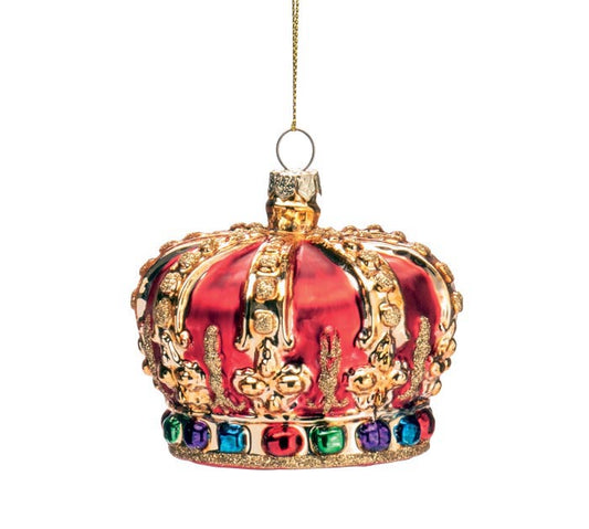 Glass Crown Ornament