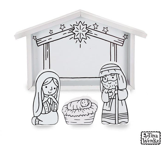 Color Me Nativity - 4 Piece Set