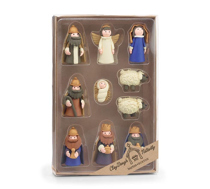 Clay Dough Nativity Set of 10