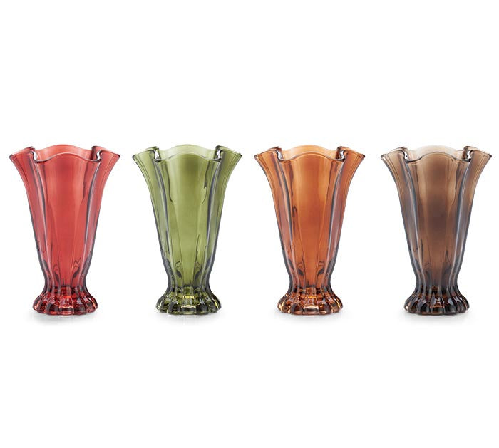 Fall Translucent Wavy Rimmed Vase