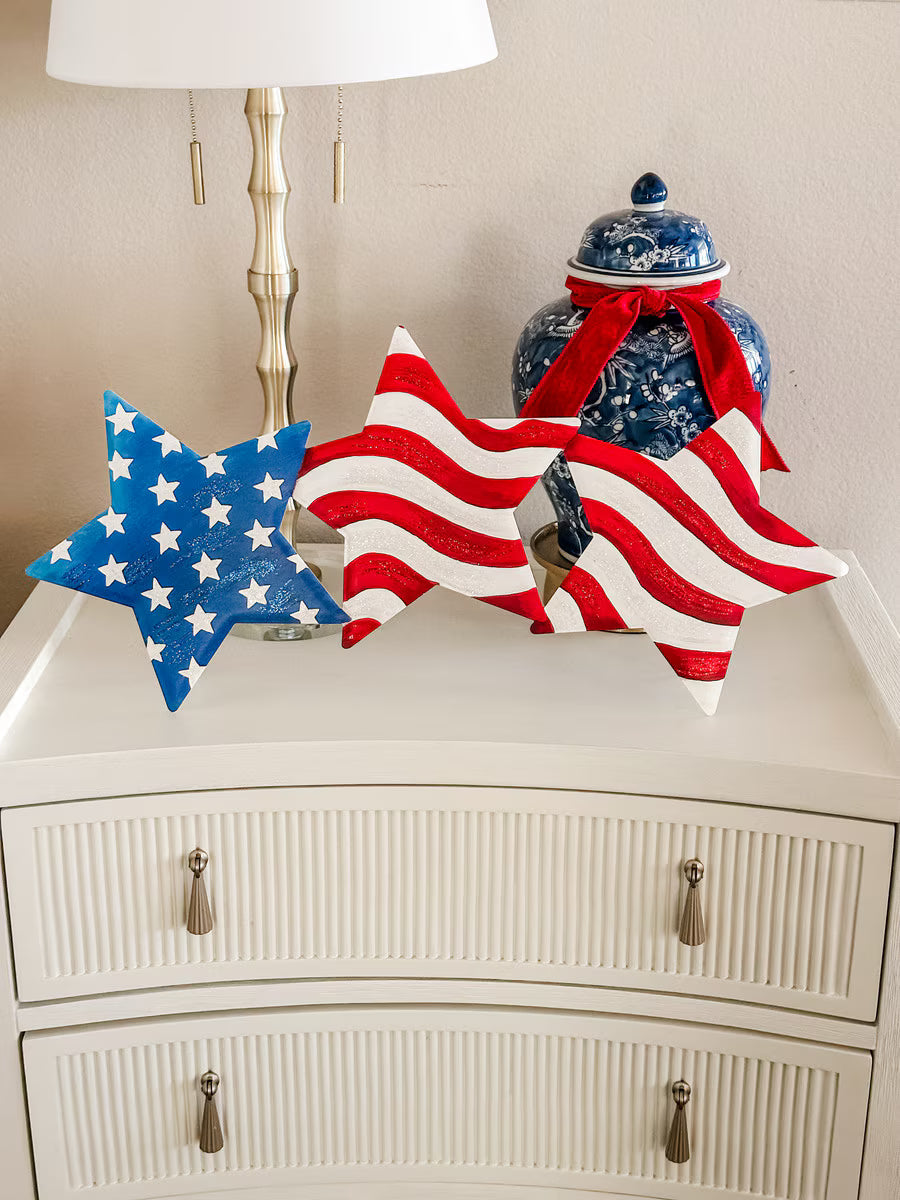 3 Stars & Stripes Garden Stake