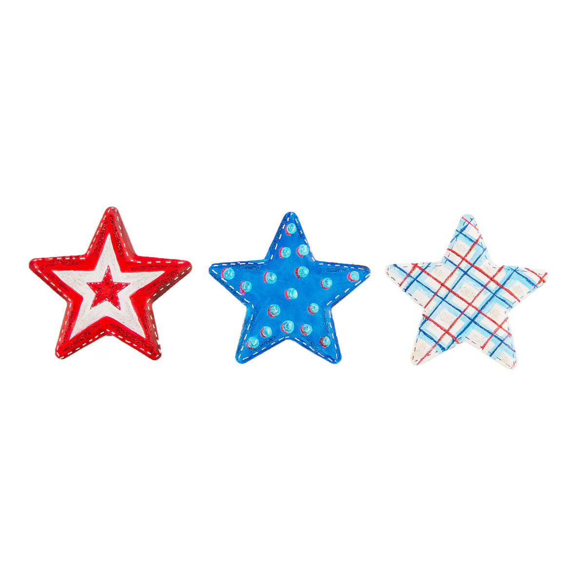 Patriotic Star Magnets - Set of 3