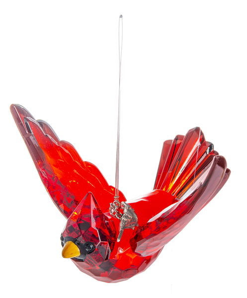 Radiant Cardinal Ornament with Charm