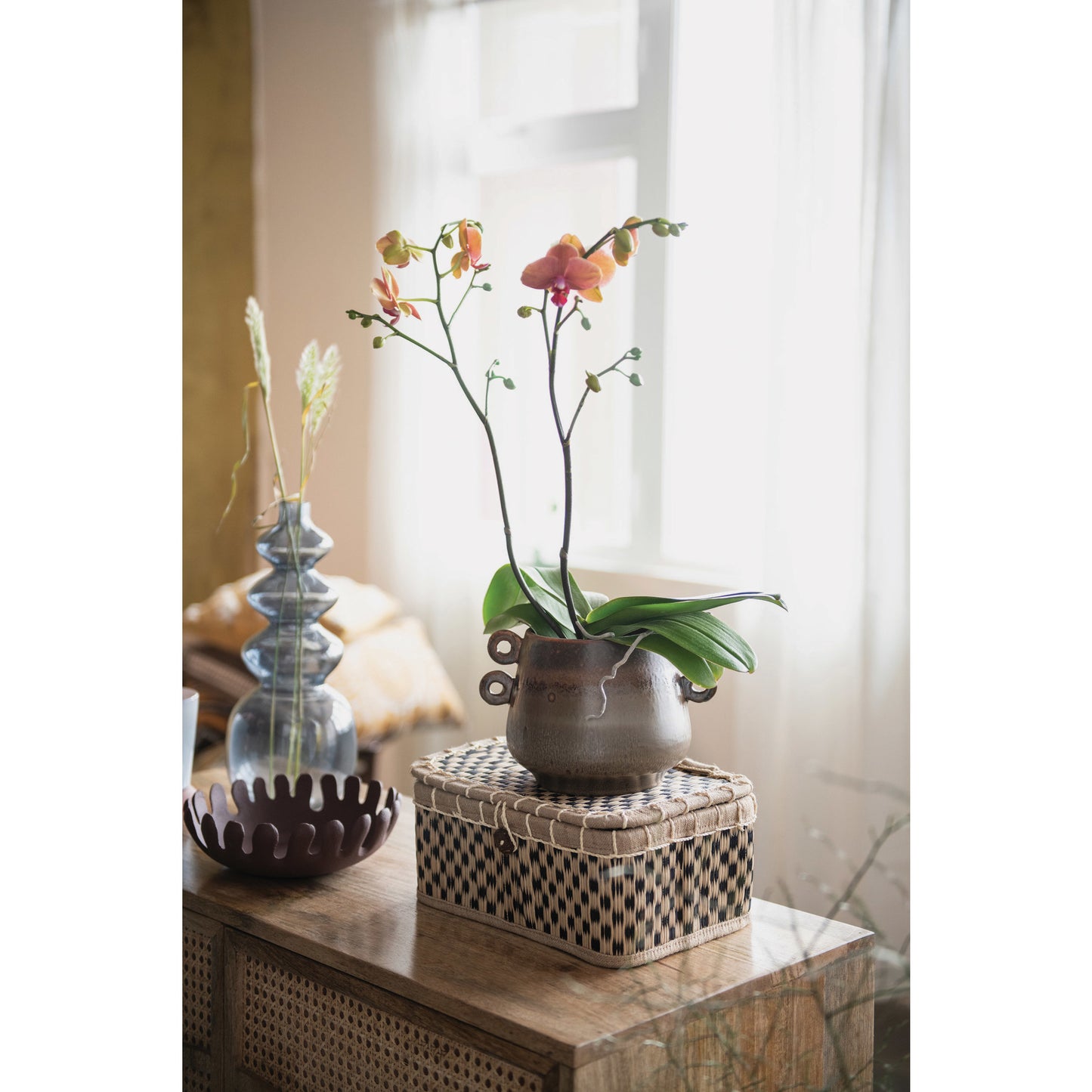 Stoneware Planter with Handles