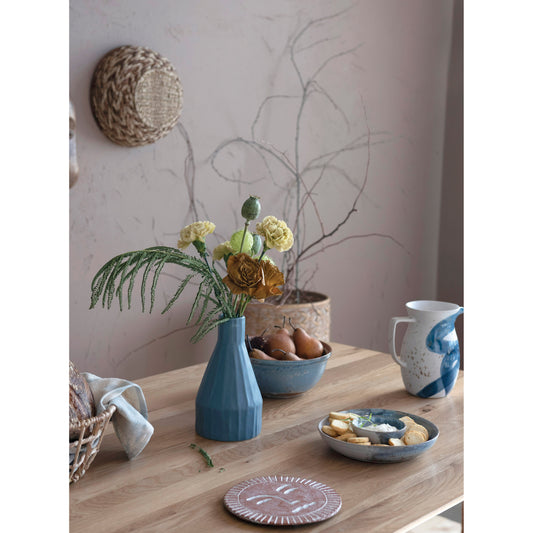 Hand-Painted Stoneware Chip and Dip