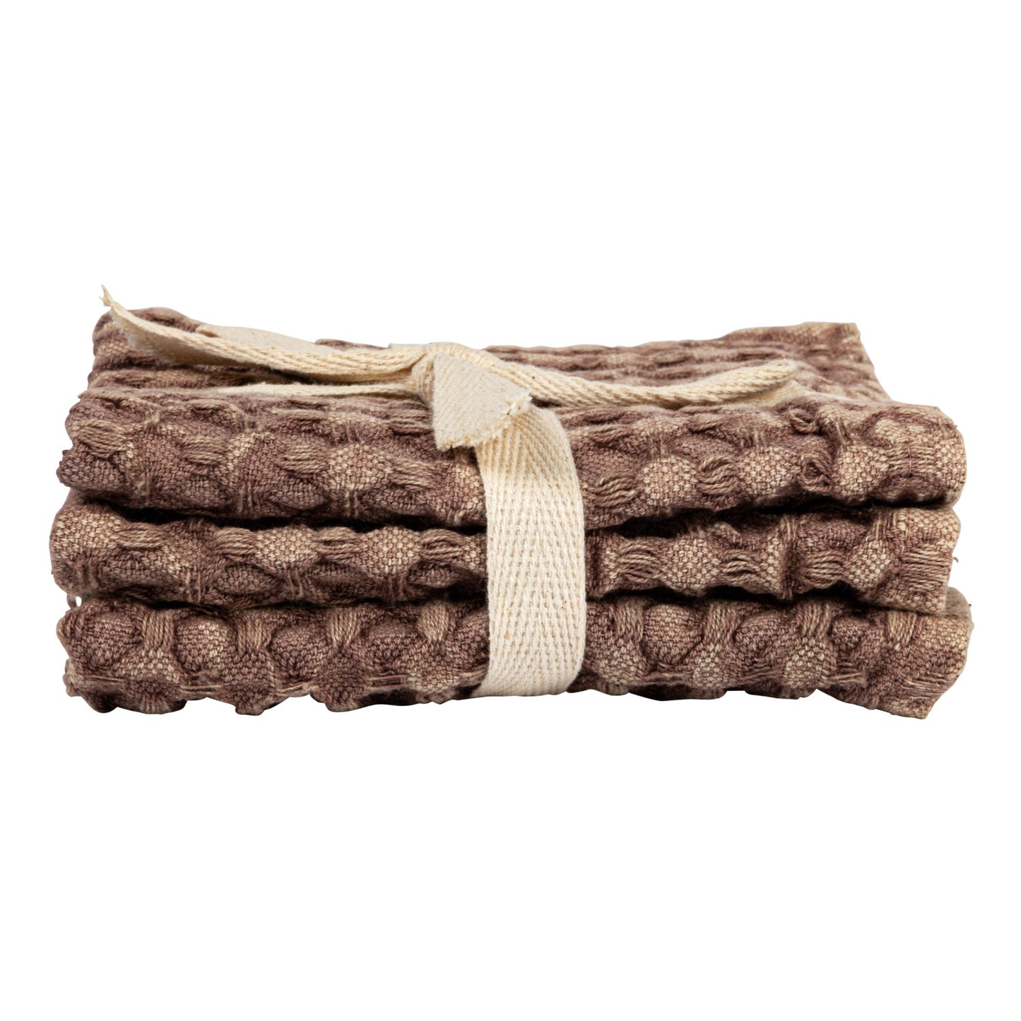 Stonewashed Cotton Waffle Weave Dish Cloths, Set of 3