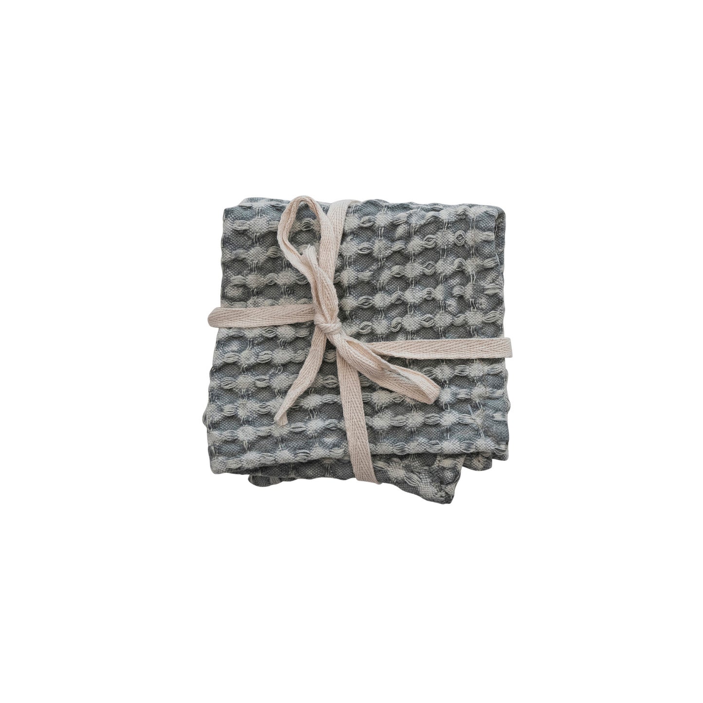 Stonewashed Cotton Waffle Weave Dish Cloths, Set of 3