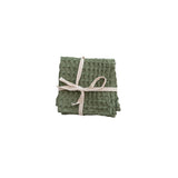 Stonewashed Cotton Waffle Weave Dish Cloths, Set of 3