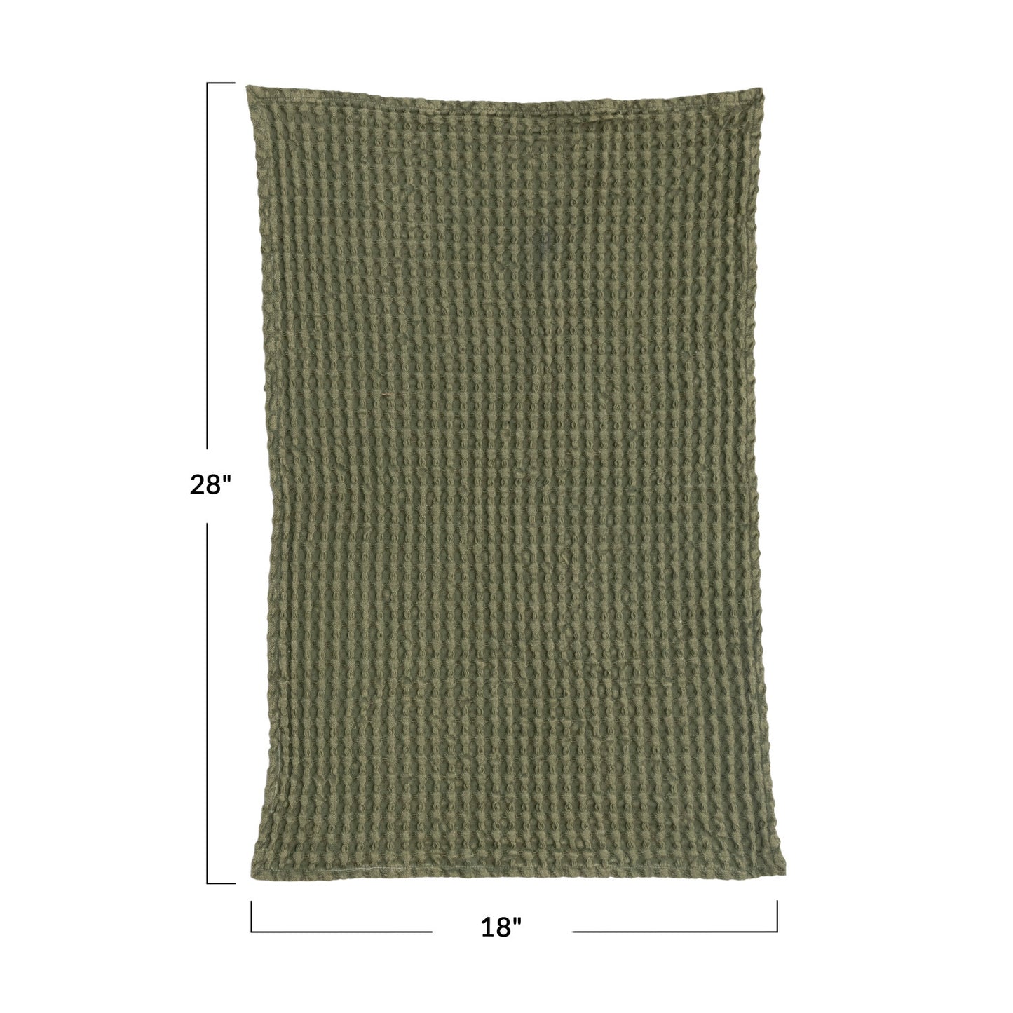 Stonewashed Cotton Waffle Weave Tea Towel