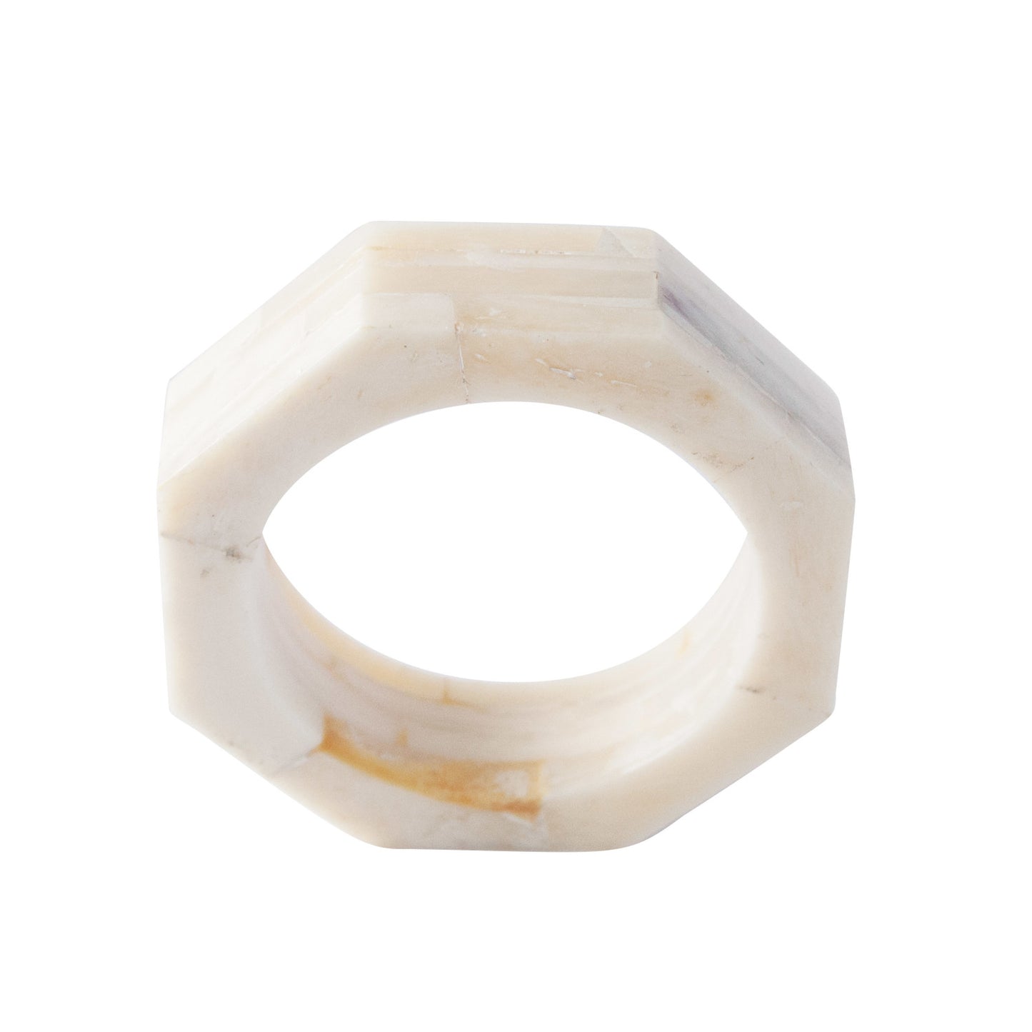 Octagon Shaped Resin Napkin Rings, Set of 4