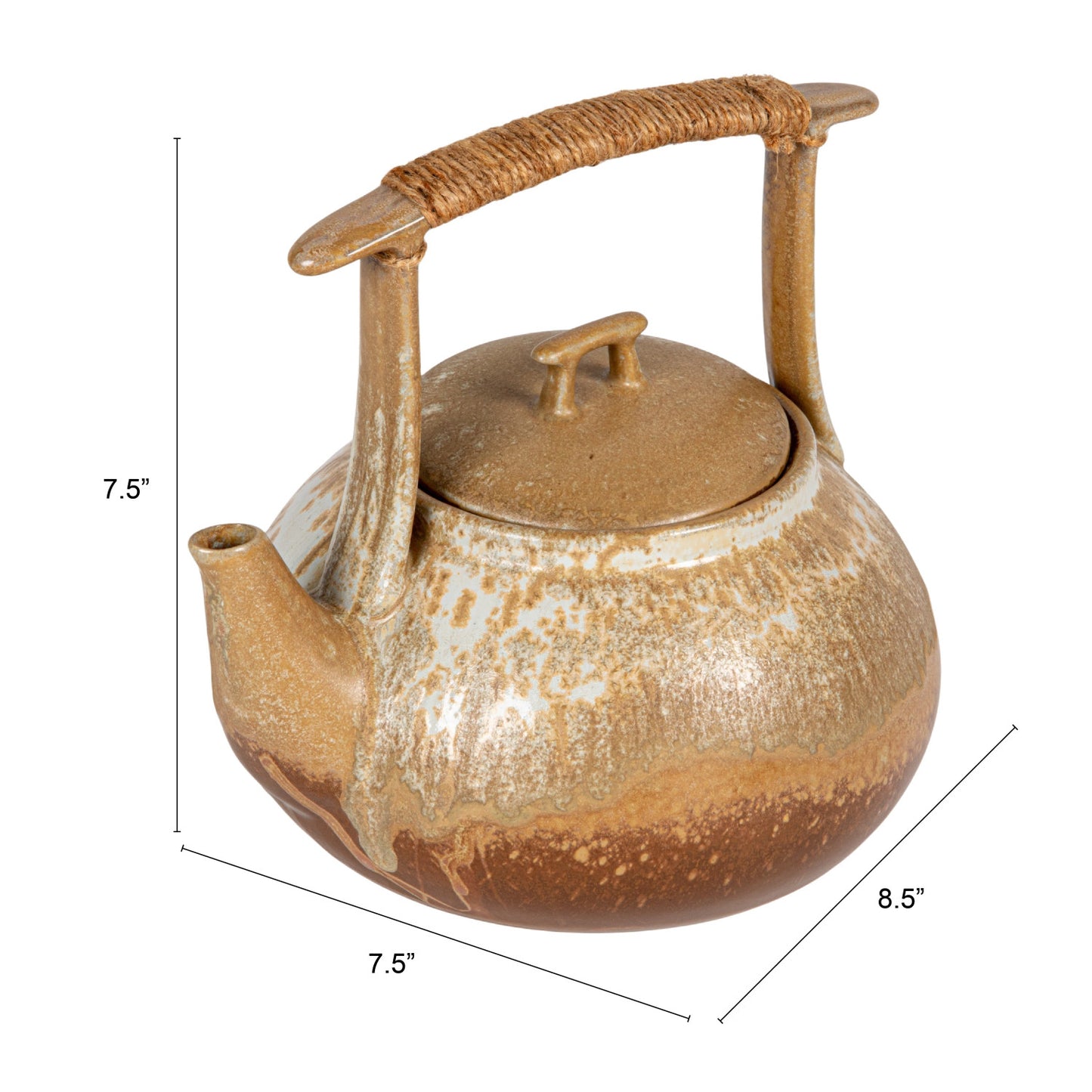 Teapot with Jute Wrapped Handle