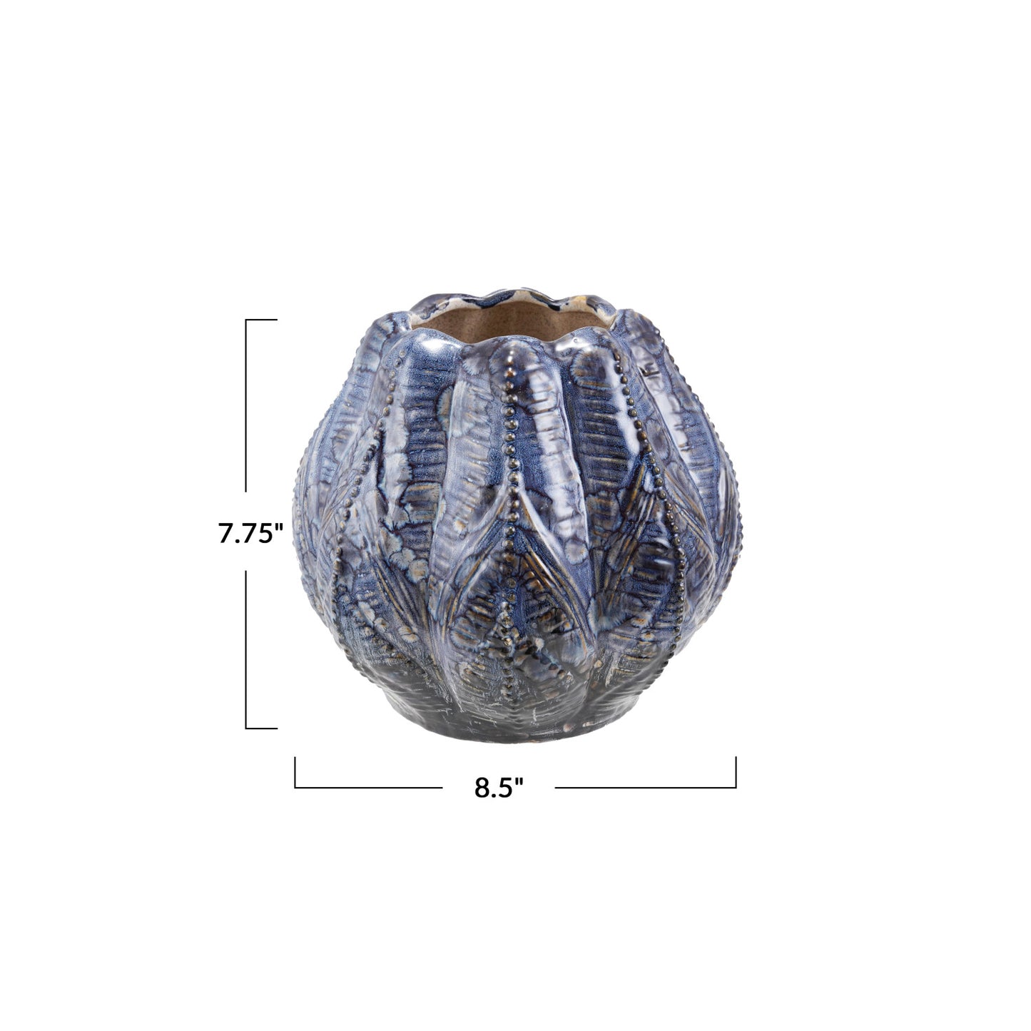 Embossed Stoneware Planter