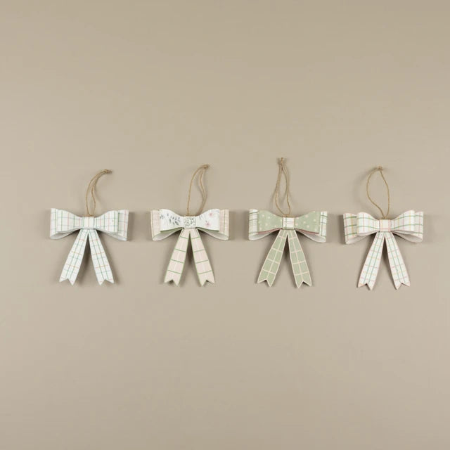 Metal Pastel Plaid Bows