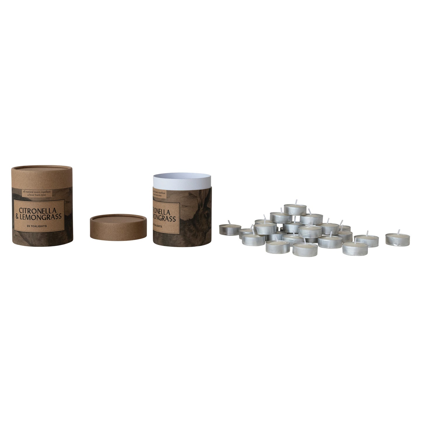 Citronella & Lemongrass Scented Tealights, Boxed Set of 24