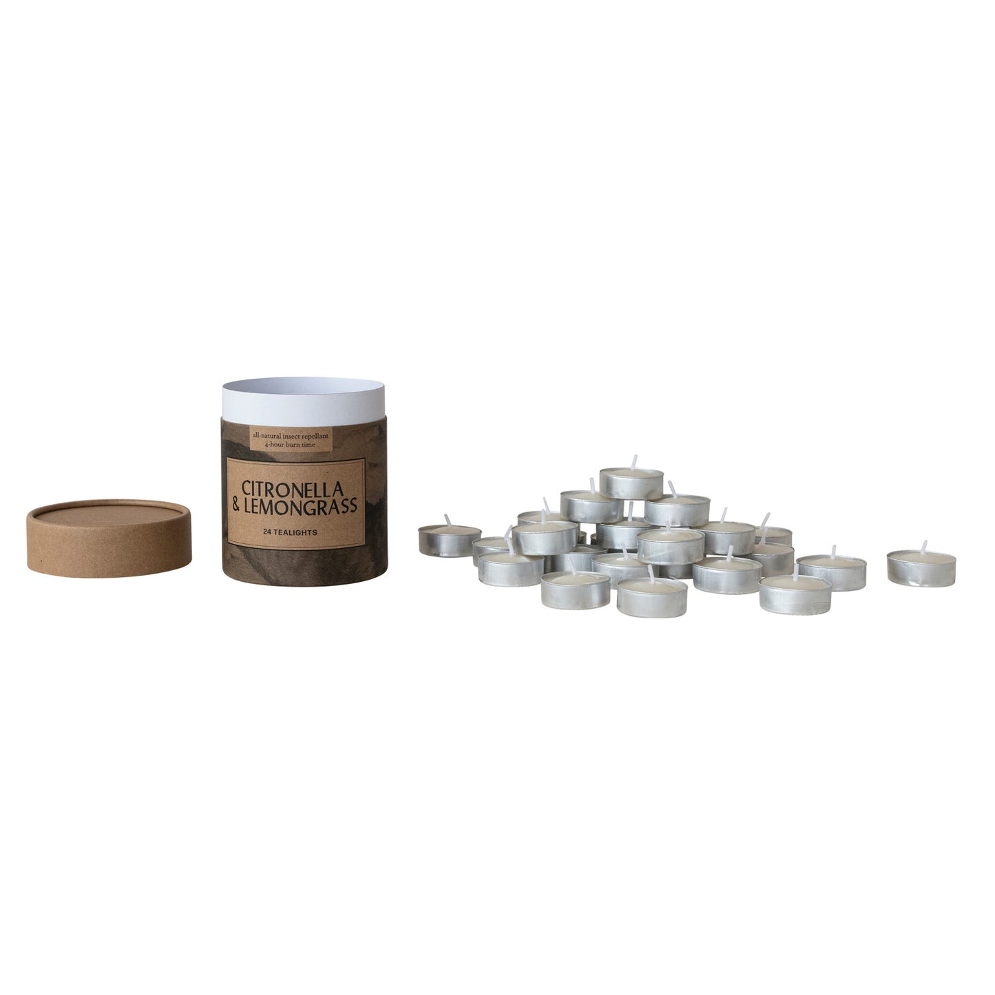 Citronella & Lemongrass Scented Tealights, Boxed Set of 24