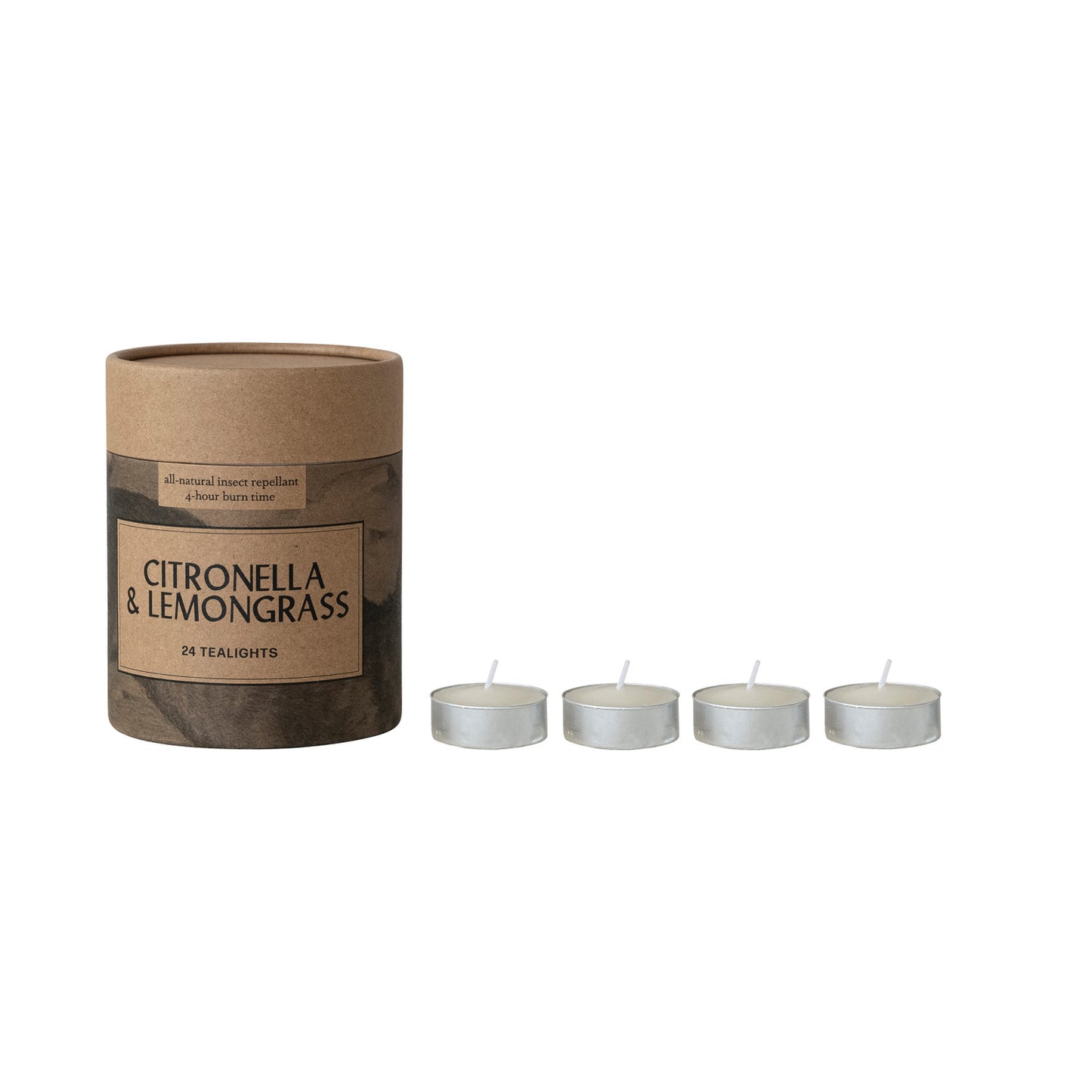 Citronella & Lemongrass Scented Tealights, Boxed Set of 24