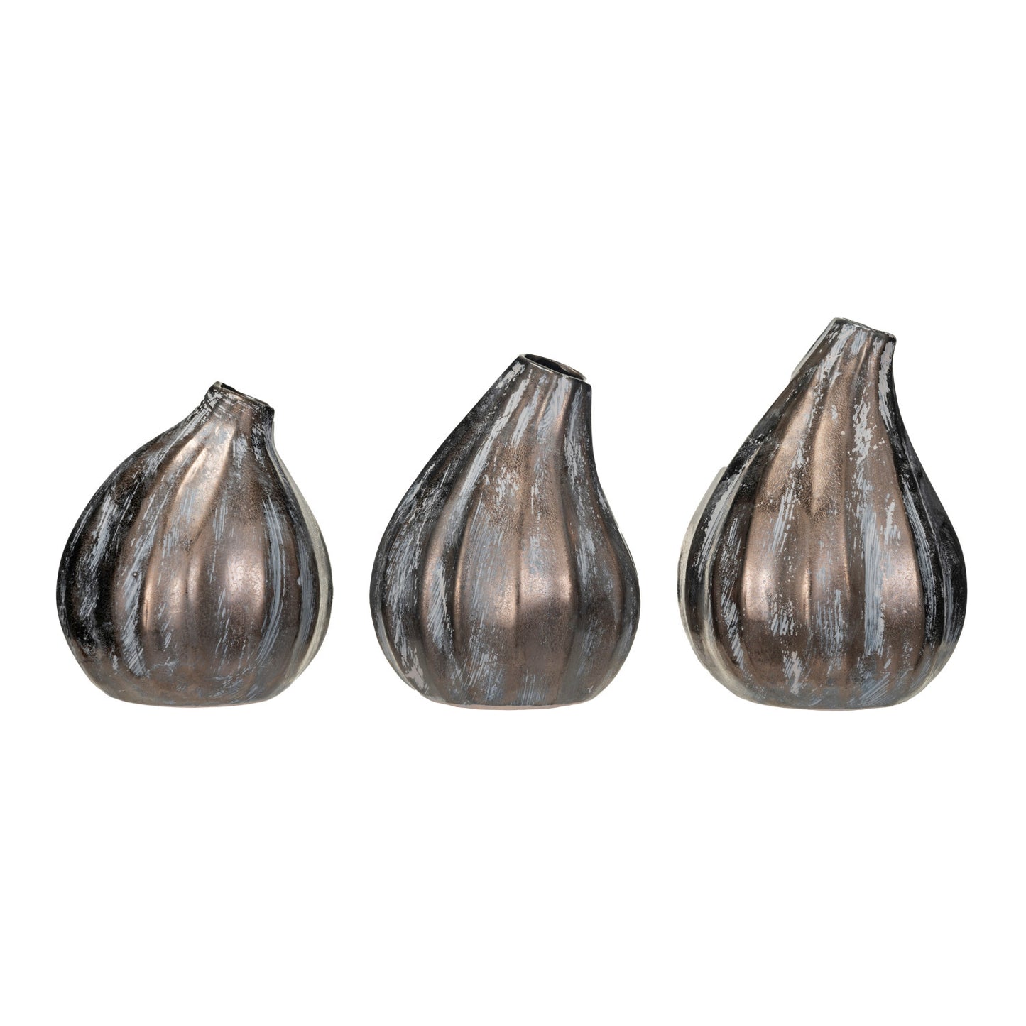 Stoneware Fig Shaped Vases, Set of 3