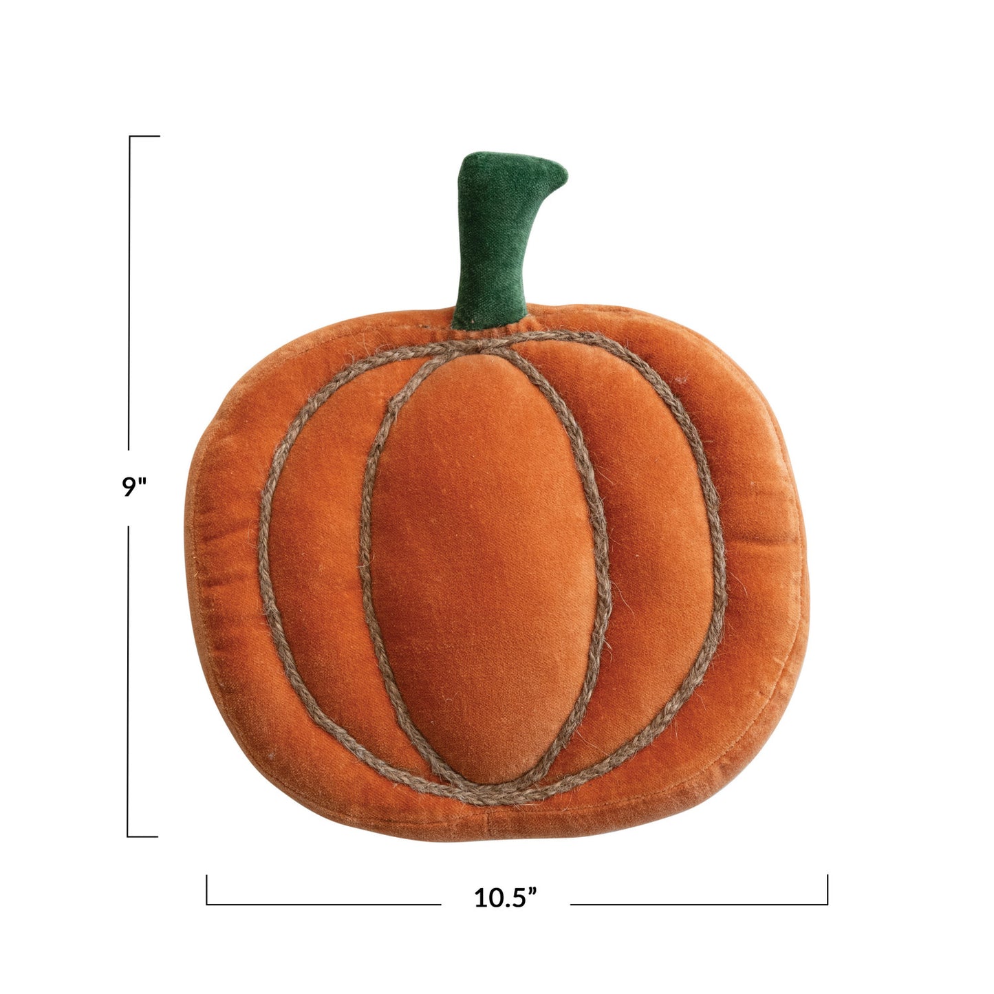 Woven Cotton Velvet Pumpkin Shaped Pillow