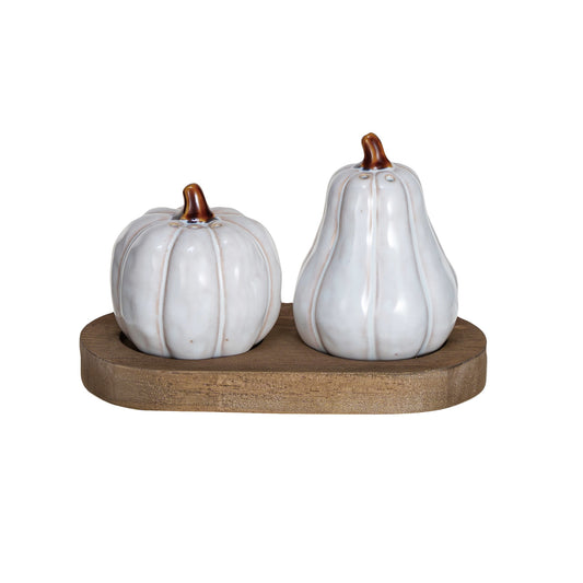 Stoneware Salt and Pepper Shakers