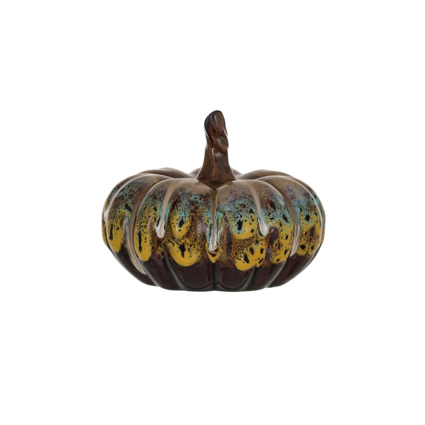 Stoneware Pumpkin, Reactive Glaze, Multi Color