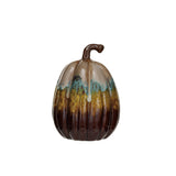 Stoneware Pumpkin, Reactive Glaze, Multi Color