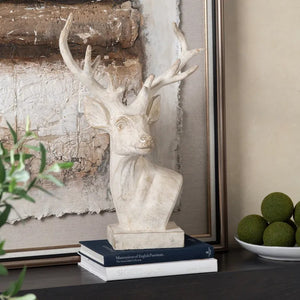 White Hart Deer Sculpture