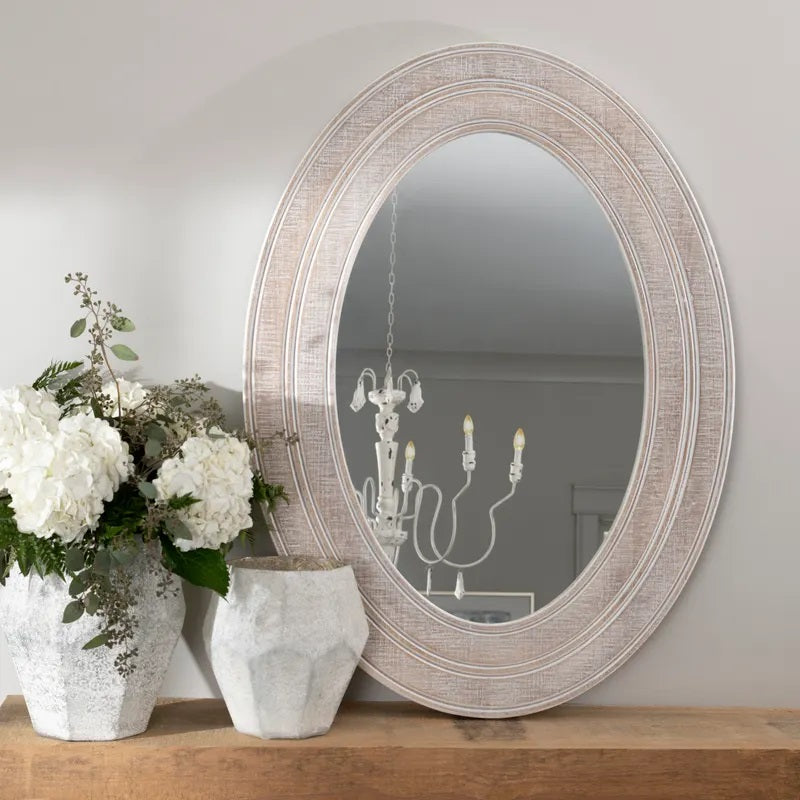 Owen Whitewashed Wooden Wall Mirror