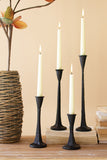 Cast Iron Taper Candle Holders - Set of Four