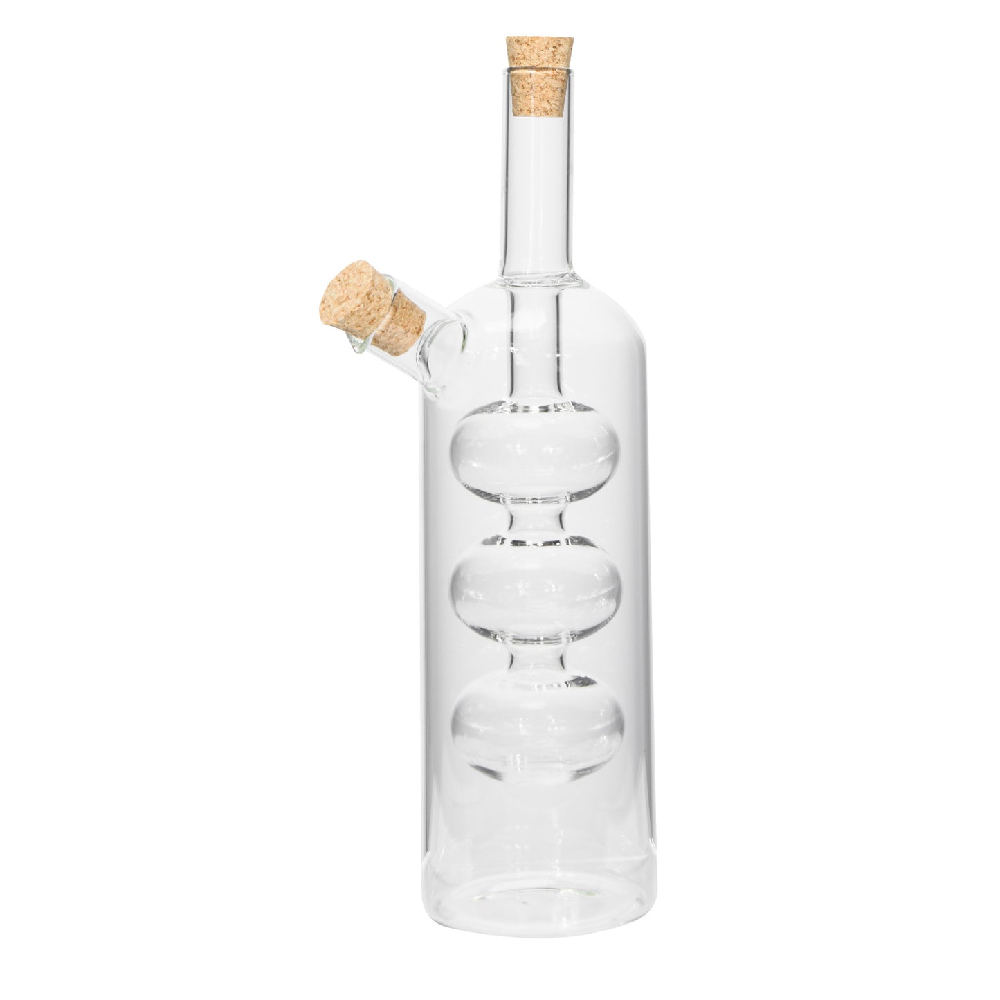 Glass Oil and Vinegar Cruet with Cork Stoppers