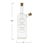 Glass Oil and Vinegar Cruet with Cork Stoppers