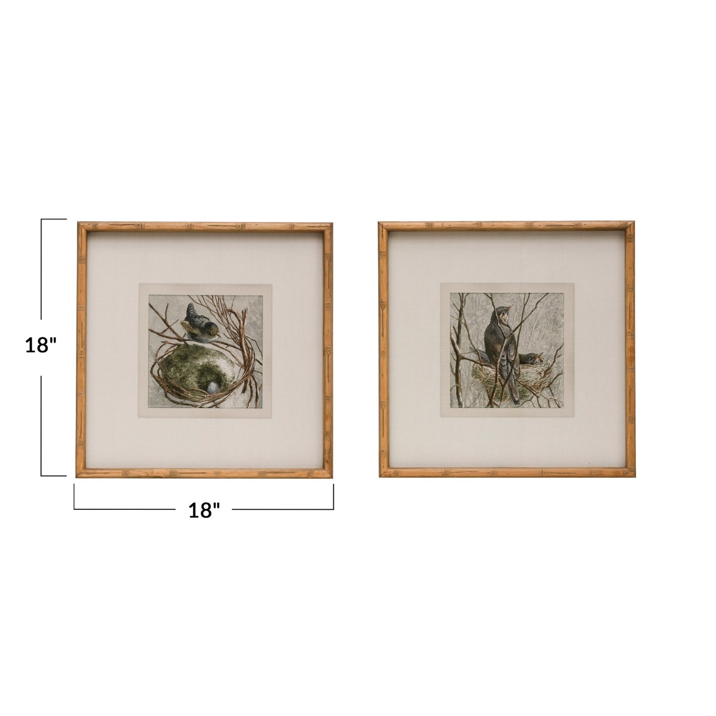 Wood Framed Wall Decor with Bird