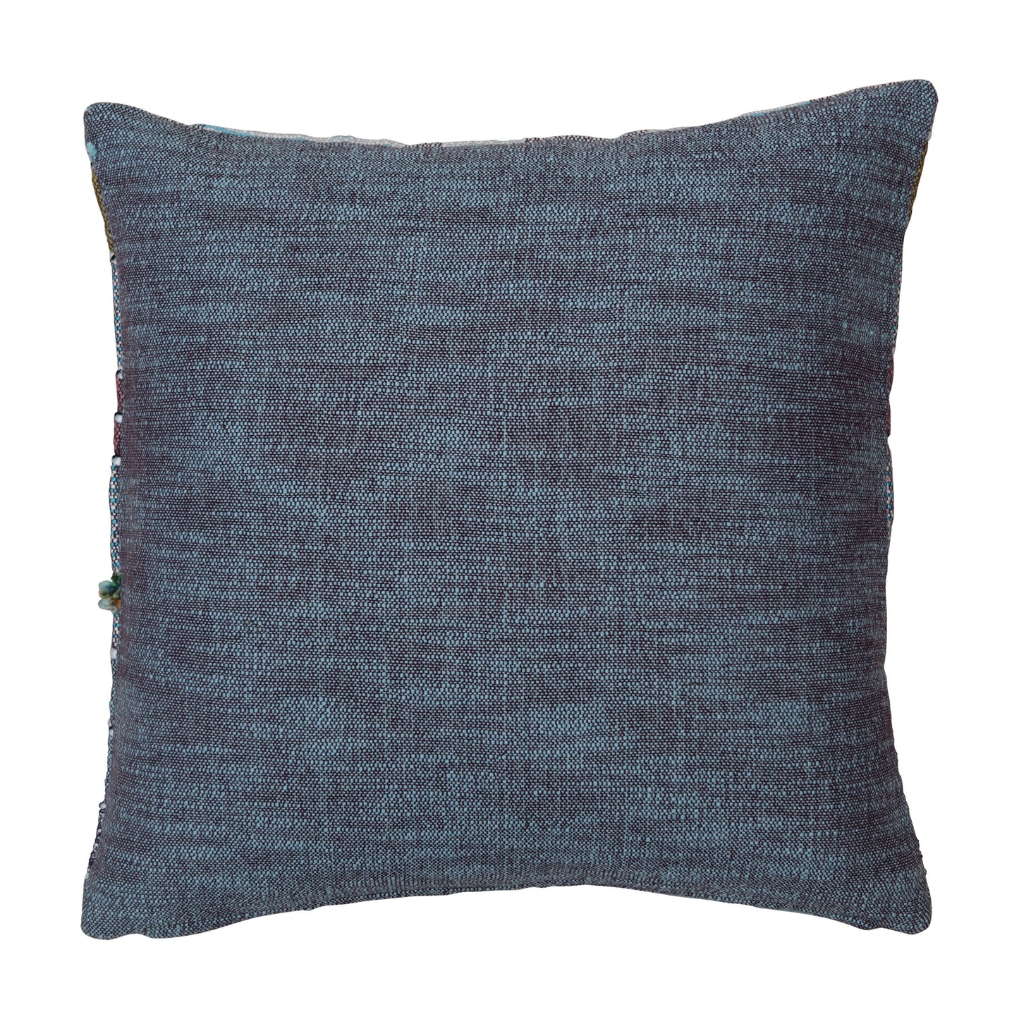Woven Cotton & Wool Madras Plaid Pillow