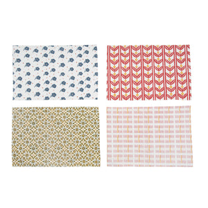 Cotton Printed Placemat, Choice of 4 Styles