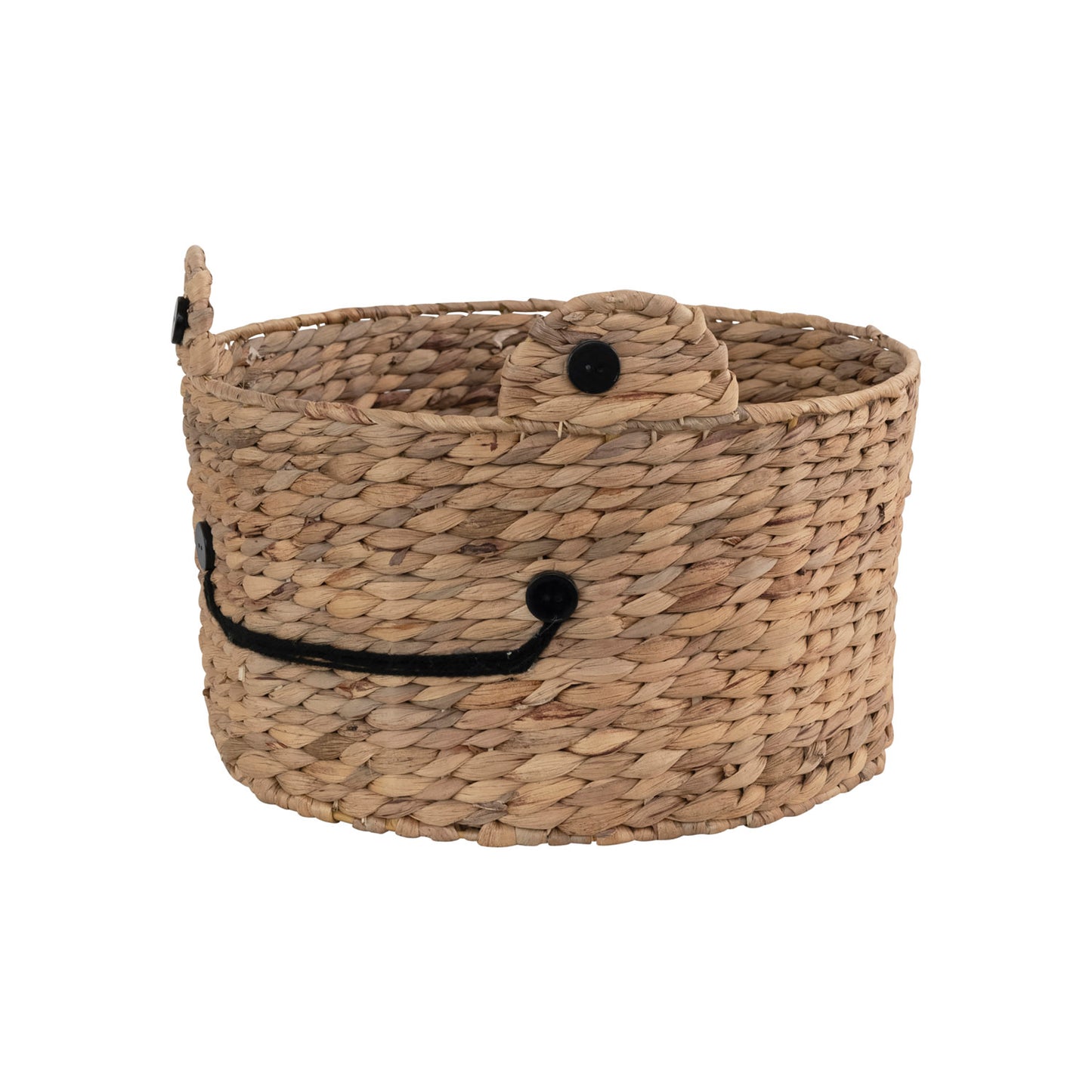 Hand-Woven Water Hyacinth Frog Basket