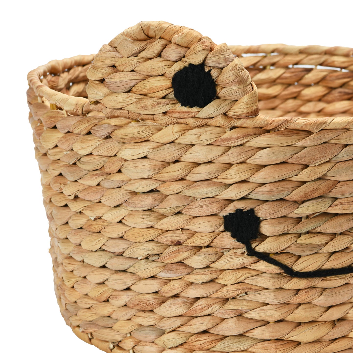 Hand-Woven Water Hyacinth Frog Basket