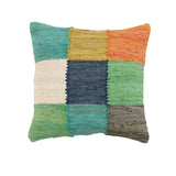 20" Woven Cotton Dhurrie Pillow, Polyester Fill