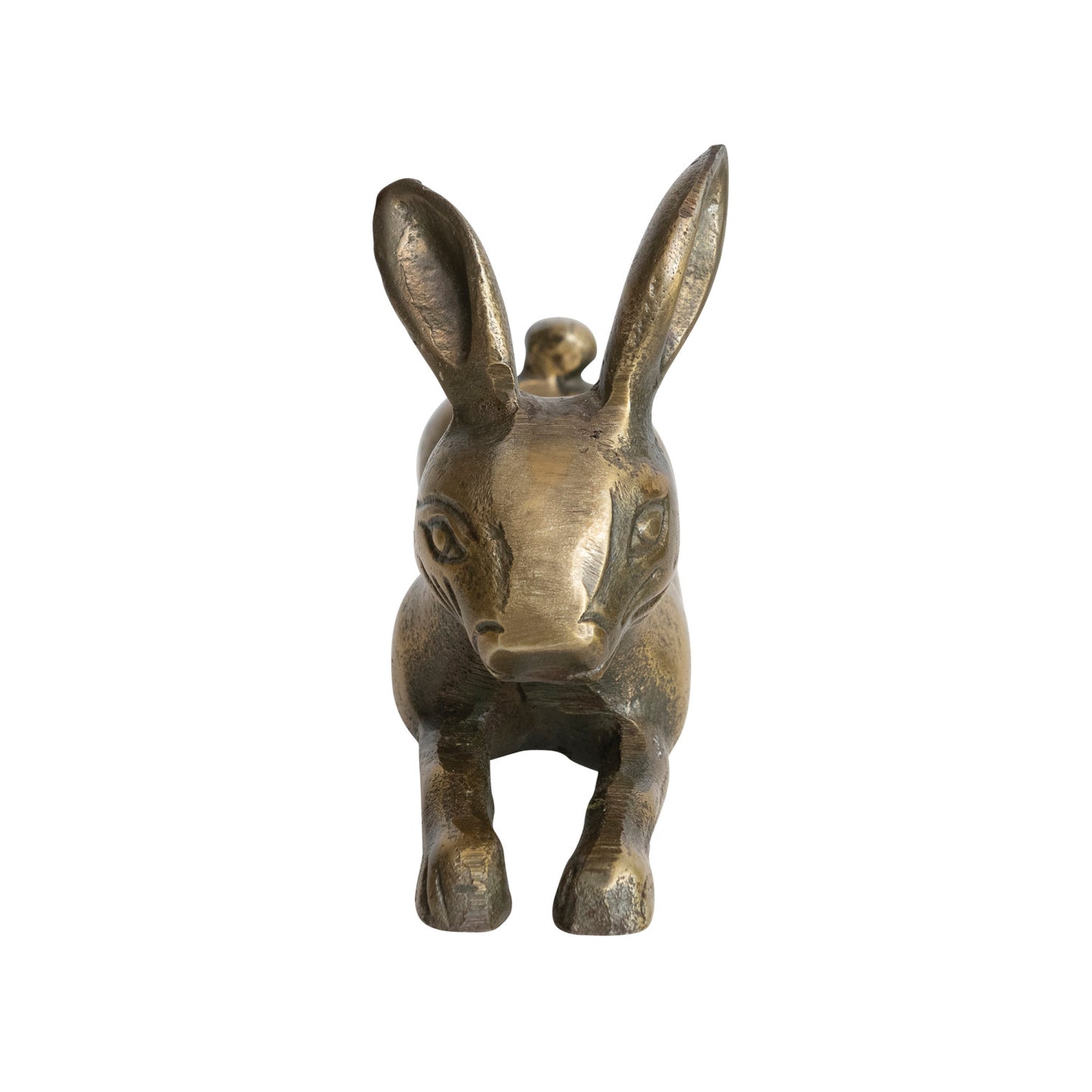 Cast Aluminum Rabbit in Antique Brass Finish