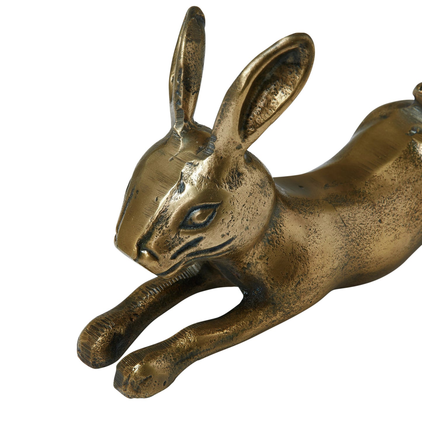 Cast Aluminum Rabbit in Antique Brass Finish