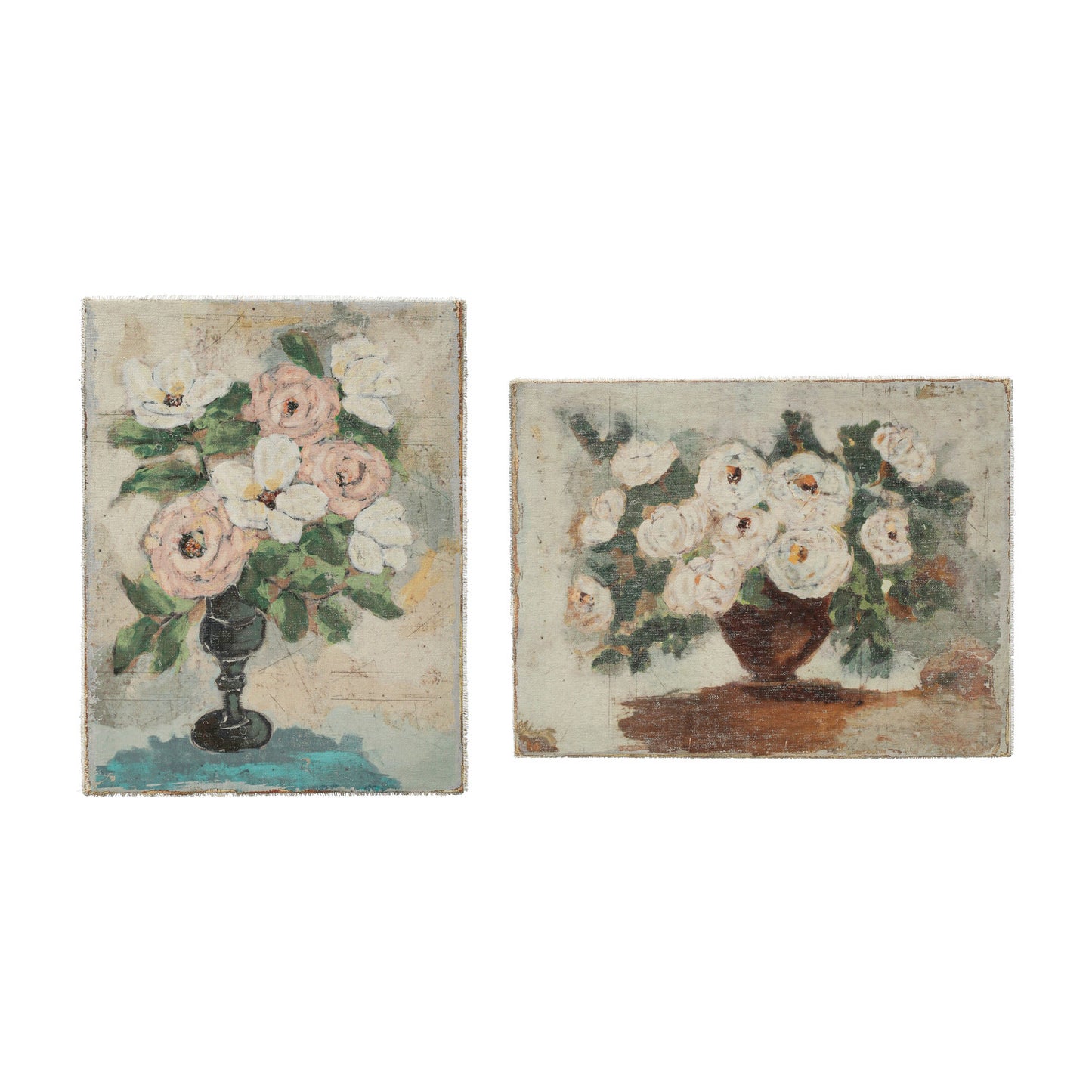 Canvas Wall Décor with Flowers in Vase