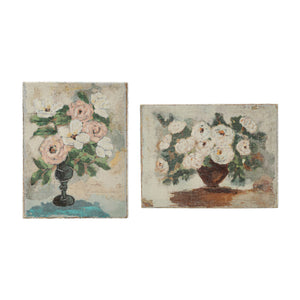Canvas Wall Décor with Flowers in Vase