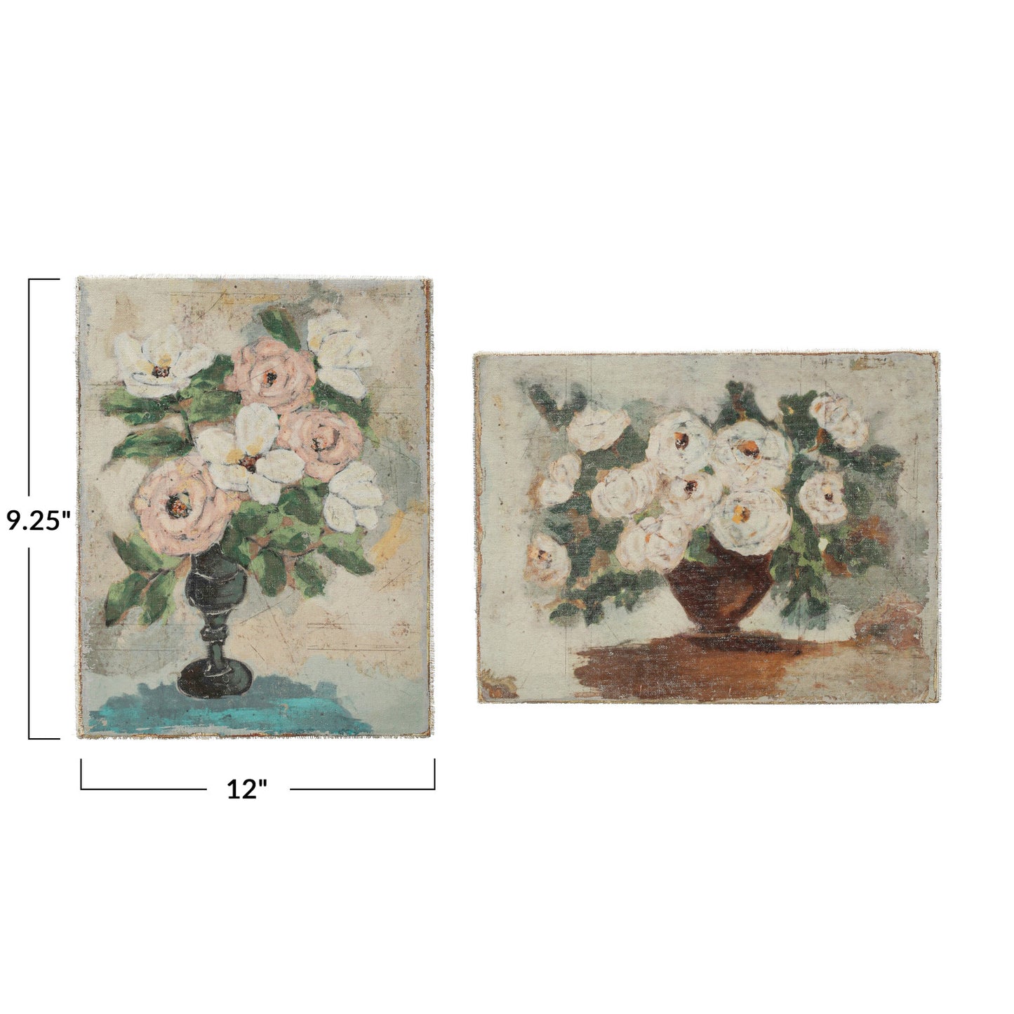 Canvas Wall Décor with Flowers in Vase