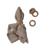 Hand-Woven Rattan Napkin Rings, Set of 4