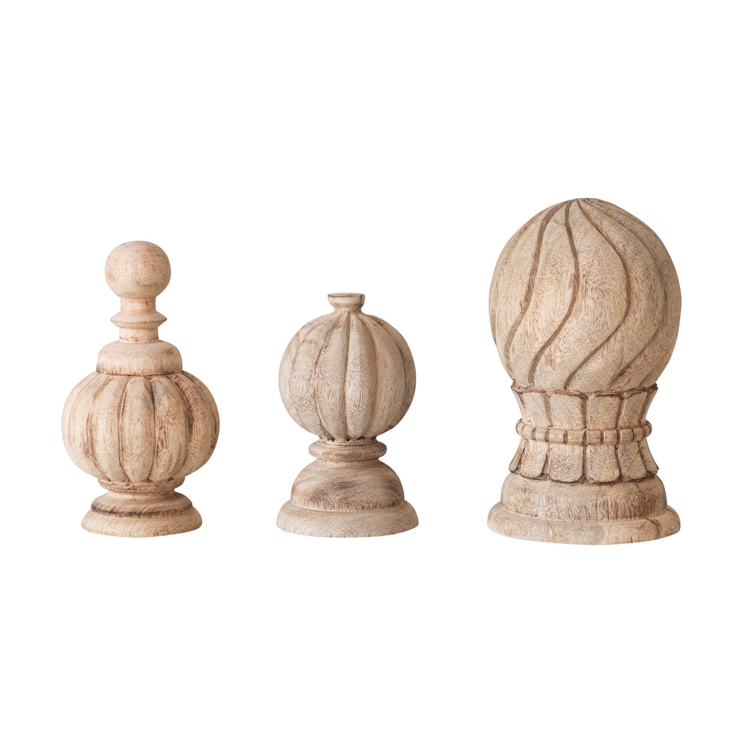 Hand-Carved Wood Finials