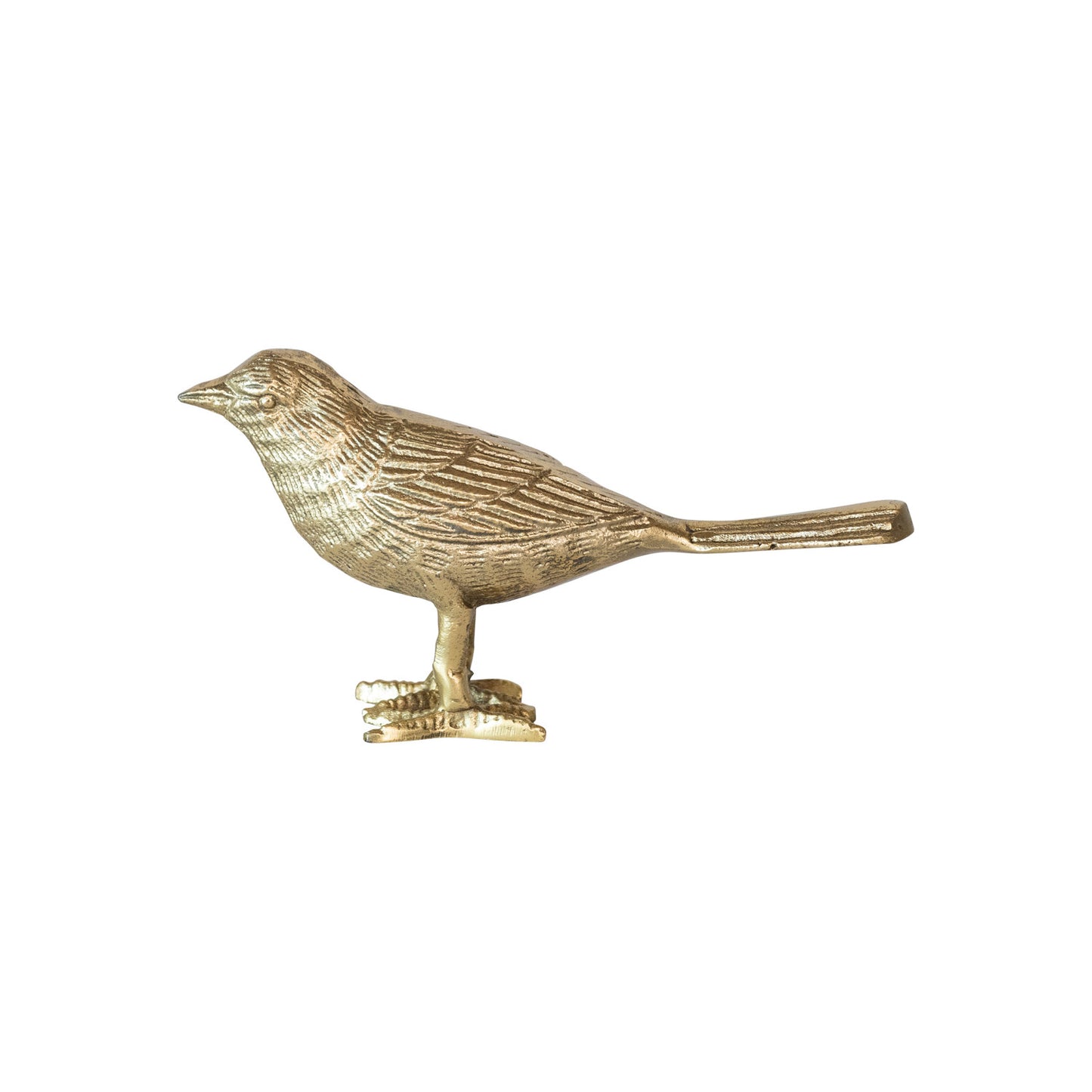 Cast Aluminum Bird, Gold Finish