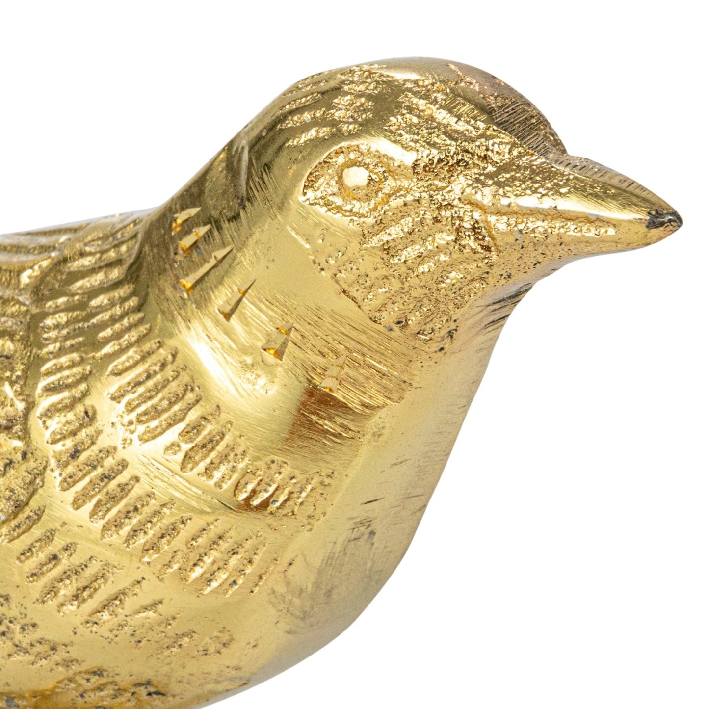 Cast Aluminum Bird, Gold Finish