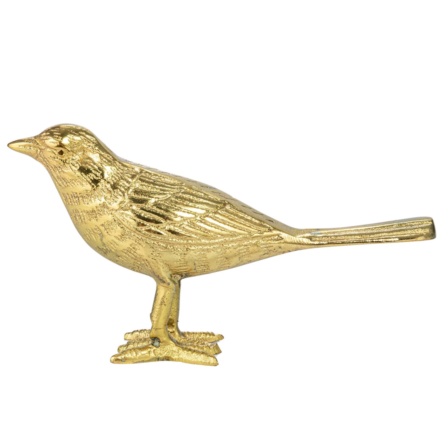 Cast Aluminum Bird, Gold Finish