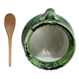 Stoneware Salt Dish with Acacia Wood Spoon