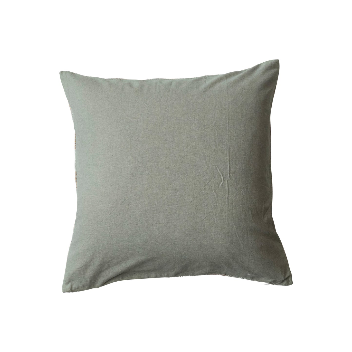 Square Hand-Woven Cotton Pillow